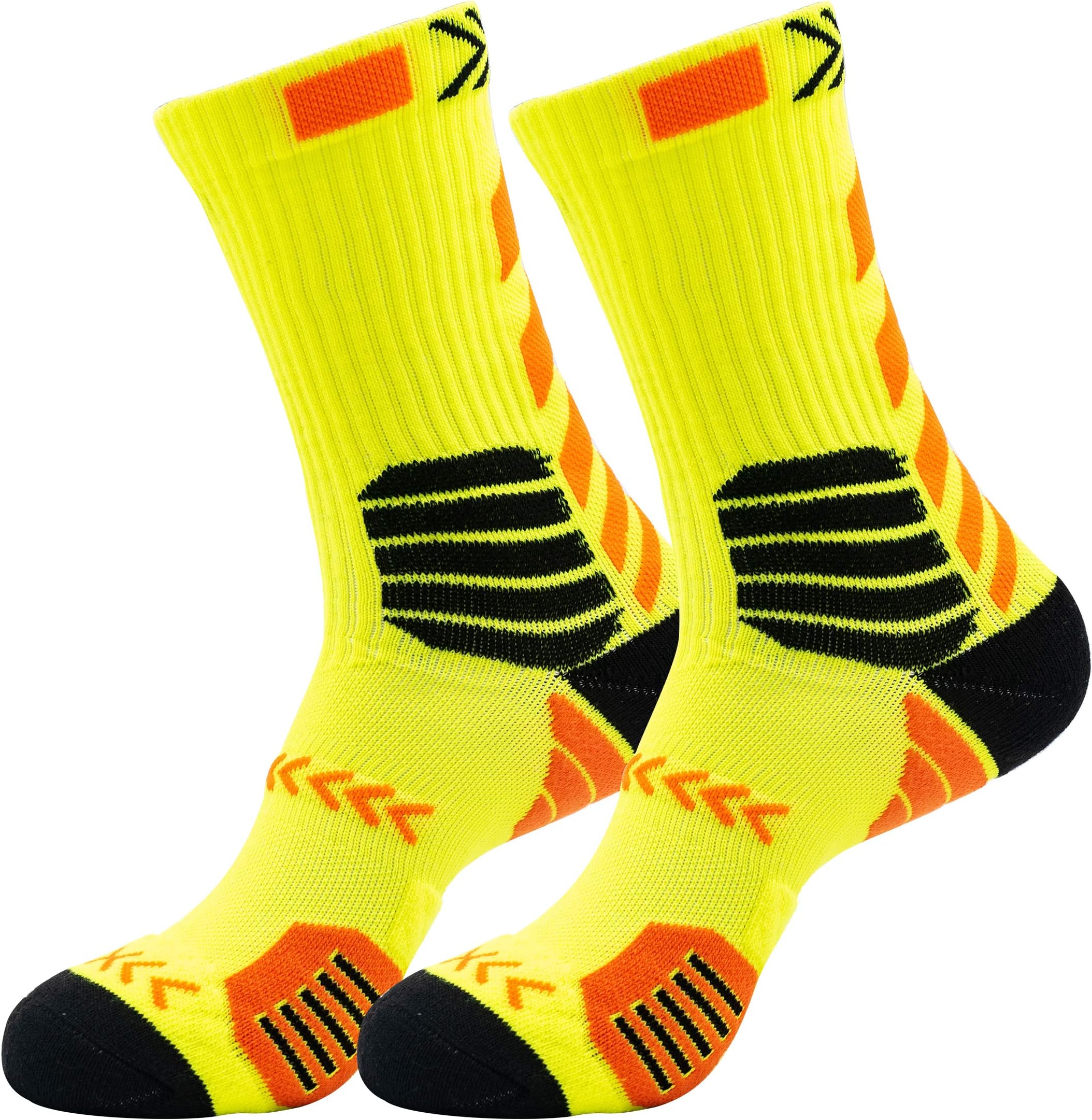 AOIREMON Elite Basketball Cushion Socks,Mid Calf Woven Socks For Football Soccer Running Hiking,Soft & Calf High Crew Socks (Green)