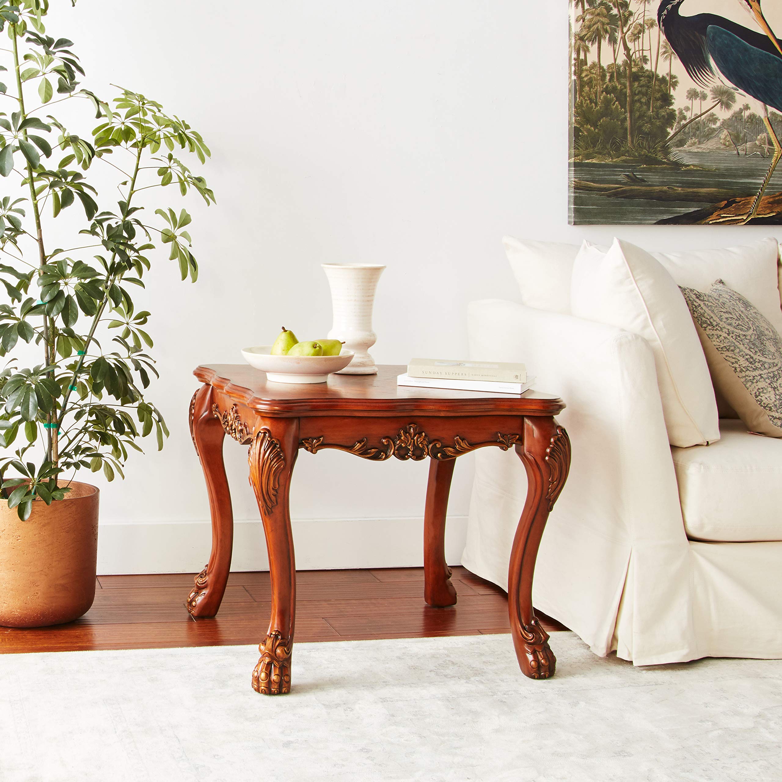 Amazon.com: ACME Dresden End Table - 12166 - Cherry Oak : Home