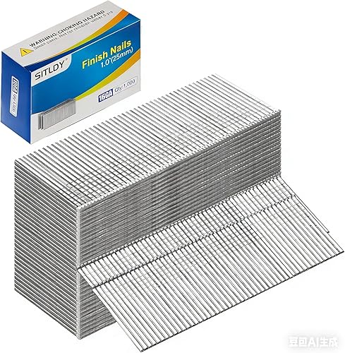 Vista 10 de Clavos de acabado recto calibre 16, 1-1/2 pulgadas, paquete de 1000 galvanizados, para clavadora neumática, eléctrica de acabado recto de 16GA