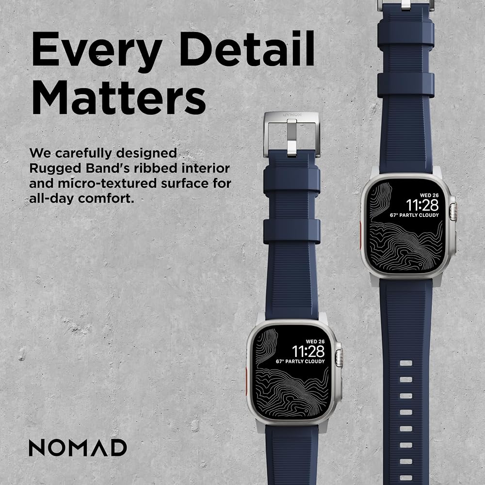 Amazon.com: NOMAD Rugged Band for Apple Watch - 45/49mm Atlantic