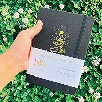 Vista 4 de BUKE Cuaderno punteado, papel de bambú blanco de 180G, cuadrícula de 5 * 5 mm, 160 páginas, cuaderno de cuadrícula punteada A5 BUJO, bordes