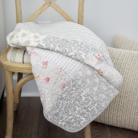 Amazon.com: SLPR Cottage Floral Cotton Quilted Throw - 50