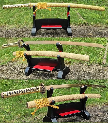 Miniatura 2 de Espada samurái japonesa hecha a mano de cabeza de dragón de hoja de acero para primavera, espada samurái japonesa muy afilada