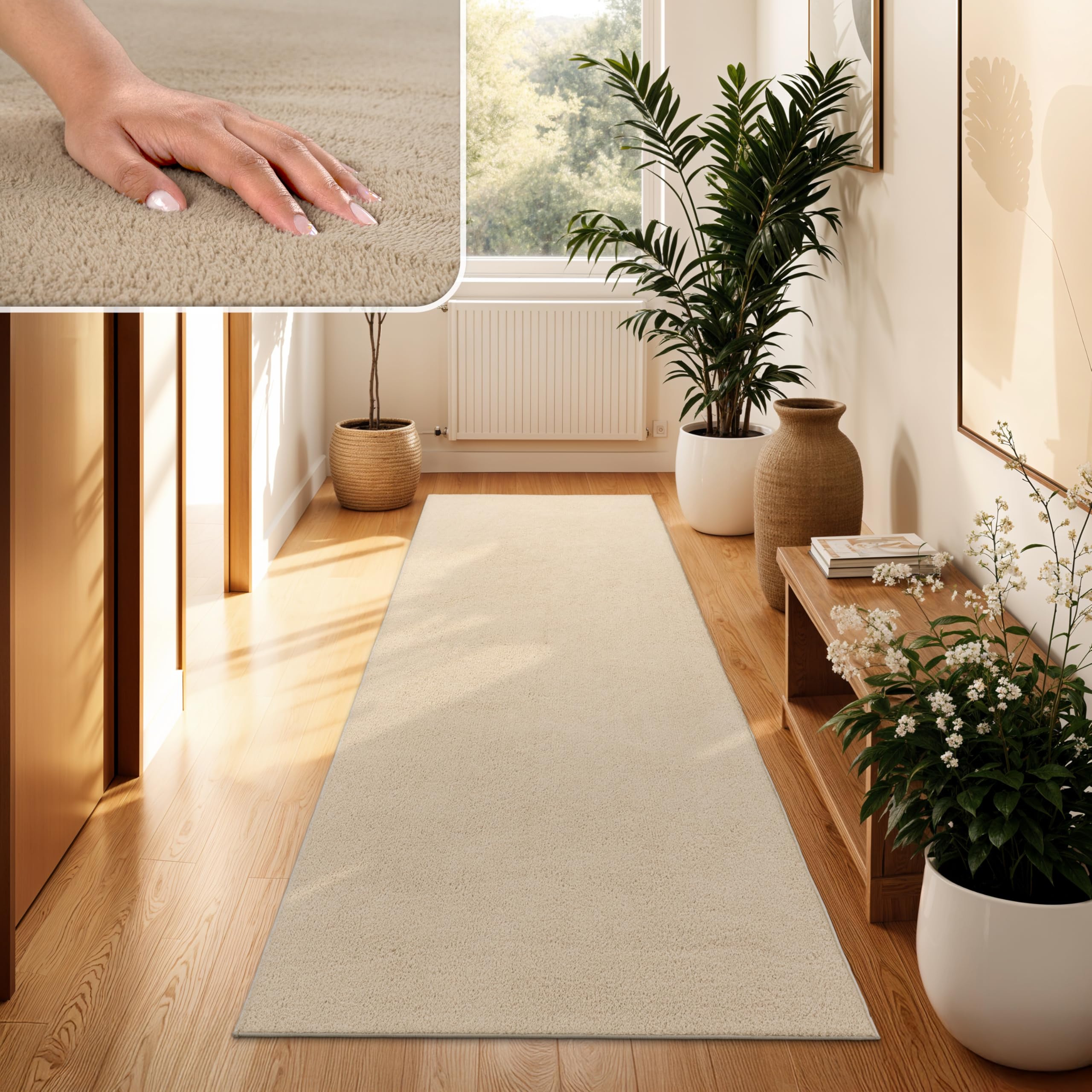 Paco Home Moderner Kuscheliger Wohnzimmer Teppich Kurzflor waschbar flauschig Weich Einfarbig Felloptik zeitlos stilvoll rutschfest pflegeleicht, Grösse:200 cm Quadrat, Farbe:Taupe