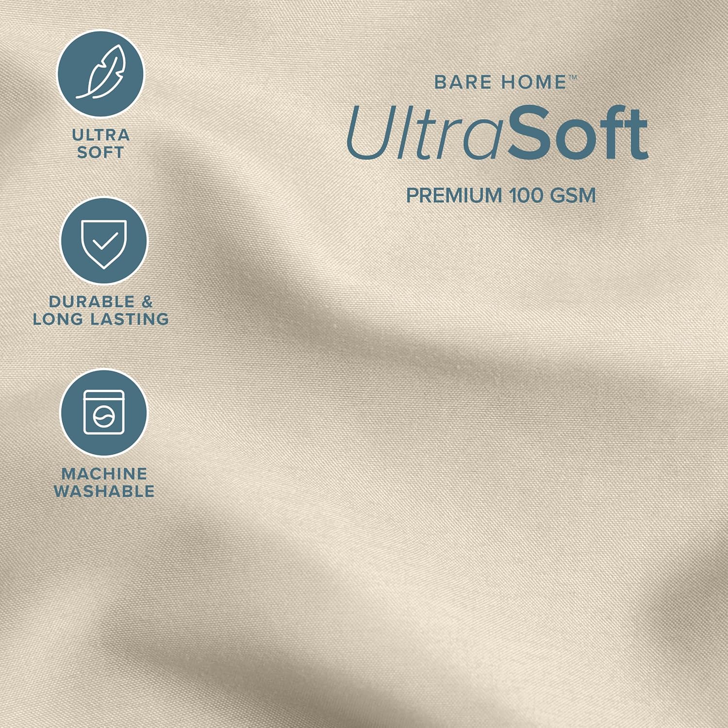  Comforter Set - 1800 Ultra Soft (Twin/Twin XL, Sand) | All-Season, Breathable, Hypoallergenic, Premium 1800, Warm, Cozy thumbnail