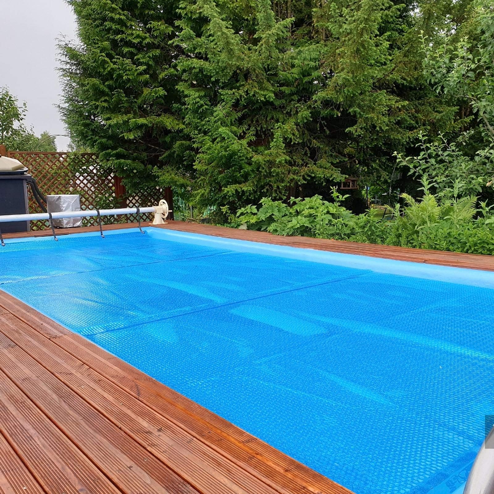 Bubble Summer Solar Pool Cover, Rectangle Heating Blanket Heavy Duty Tarpaulin with Grommets, for Inflatable Swimming Pools, In-Ground Pools (Size : 5m x 8m(16ft×26ft))