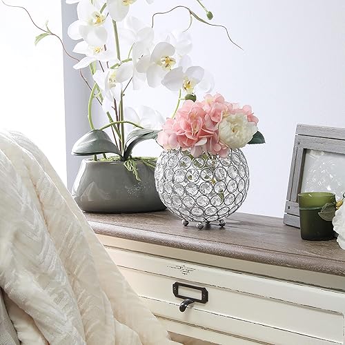 Miniatura 9 de Elegant Designs HG1005-CHR Elipse - Portavelas circular de cristal, florero, centro de mesa de boda, regalo, 3.75 pulgadas, cromado