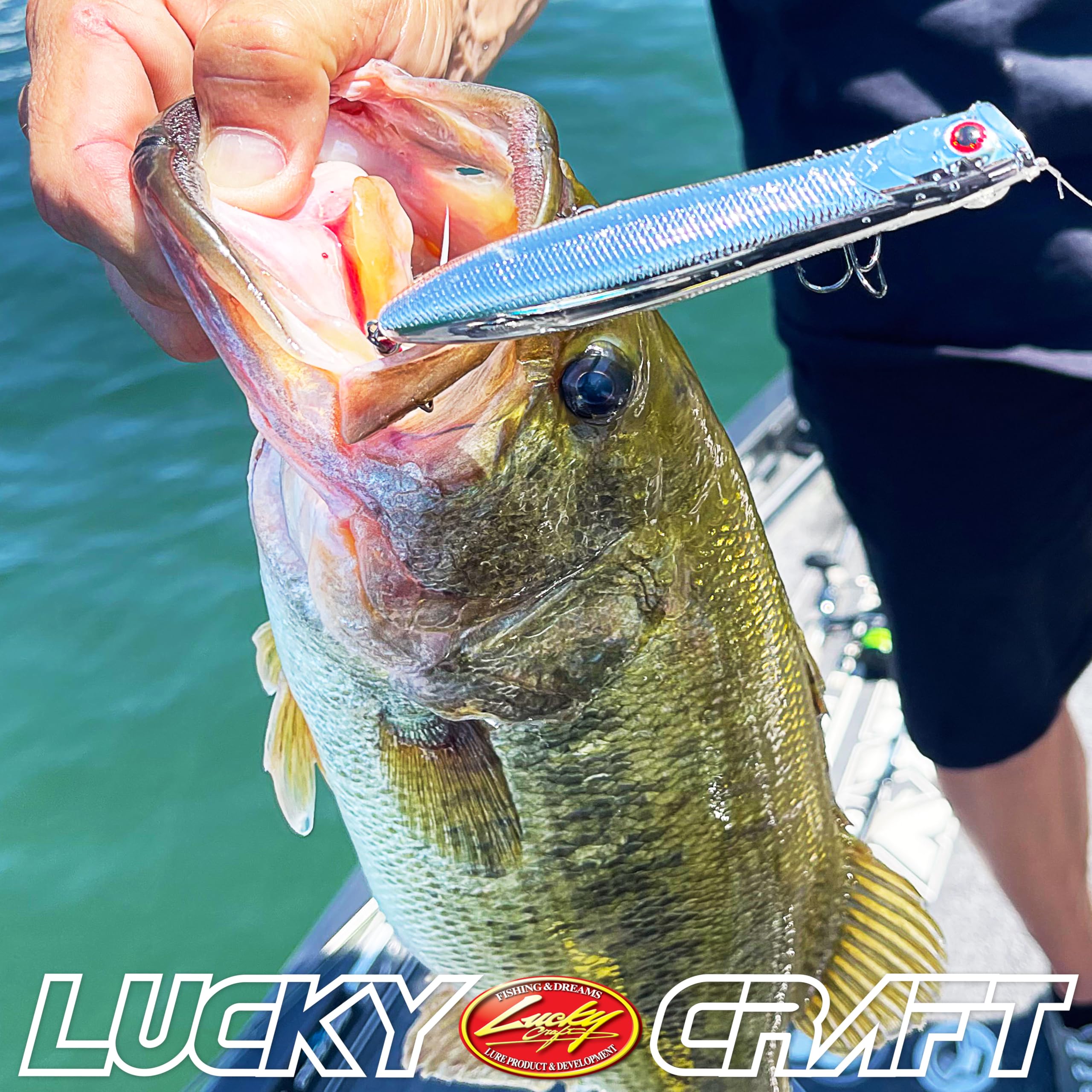 bass craft lures Amazon.com : Lucky Craft Gunfish 117 Top Water Bass Fishing Lures, 4.5”  Floating Lure with Cupped Mouth, Freshwater Trout and Bass Lures Fishing  Gear, Accessories for Tackle Box, 074 Chrome : Sports & Outdoors