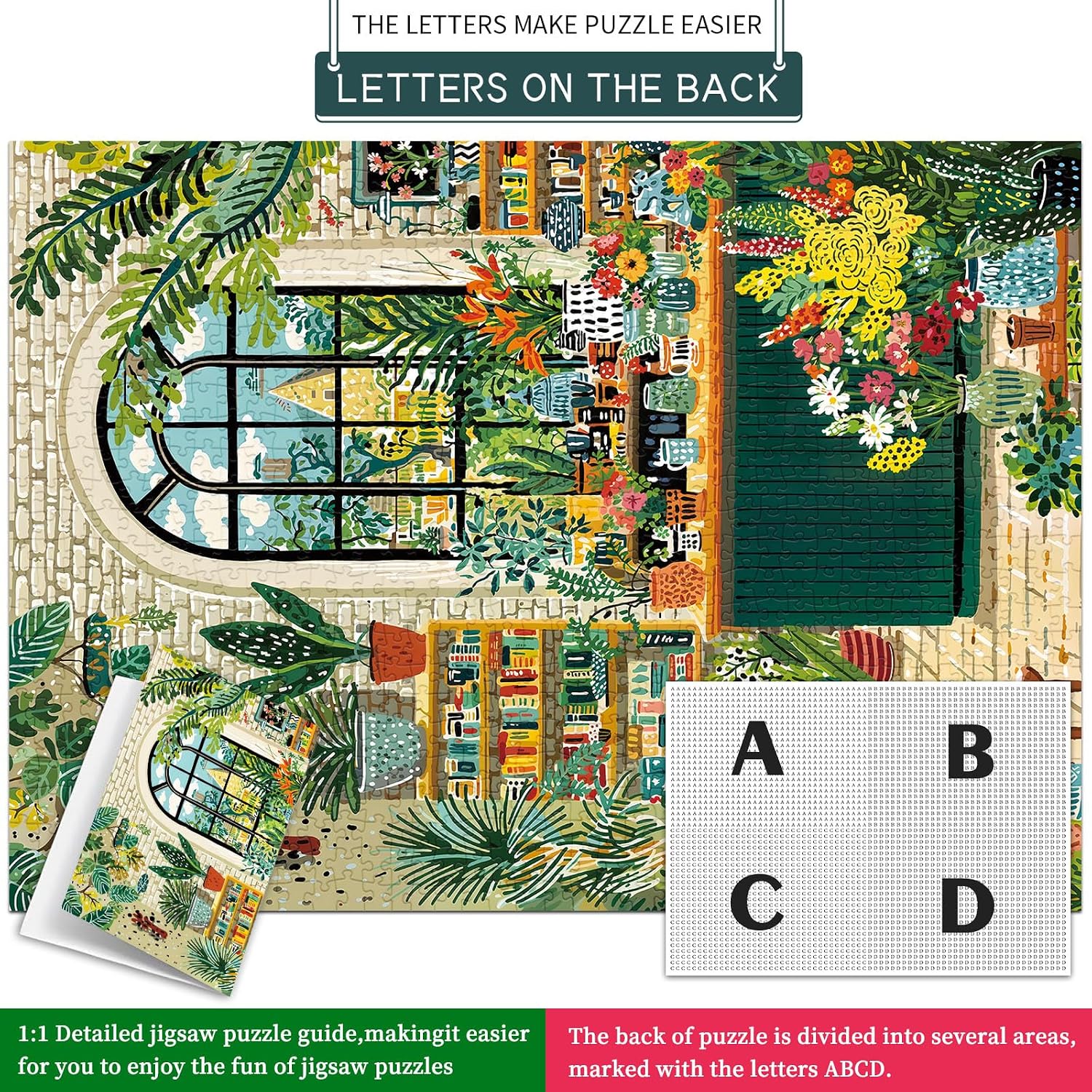 Botanical Garden Puzzles for Adults 1000 Pieces, Jigsaw Puzzles for Adults 1000 Piece, Challenging Game Toys, Impossible Puzzle, Family Decoration Puzzle