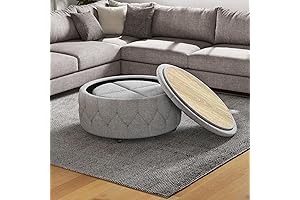 36" Round Storage Ottoman with 4 Stools