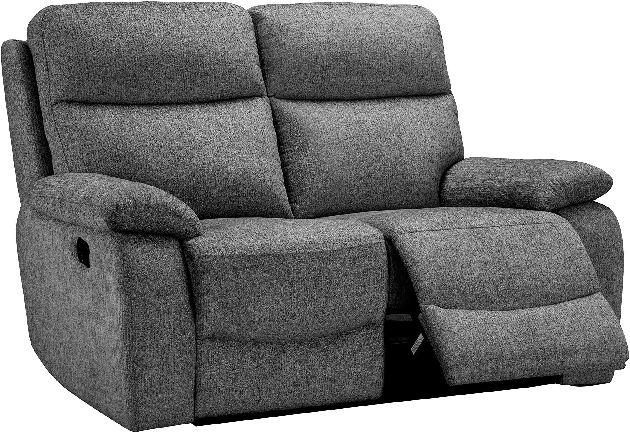 SOFA CLUB The Richmond - Fabric Recliner - Charcoal (2 Seater)