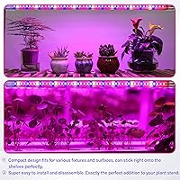 Vista 5 de iPower - Tiras de luz LED para plantas de 20W, espectro completo para plantas de interior con temporizador de encendido y apagado automático de 3912