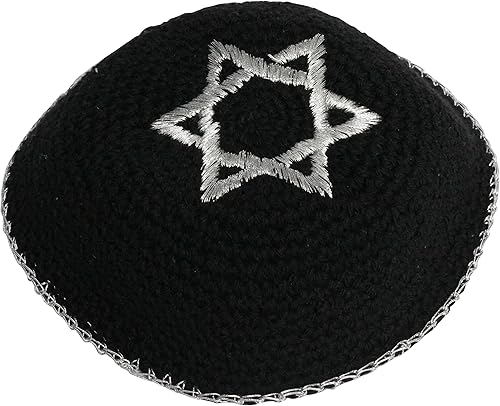Miniatura 7 de EREZ OVED KIPPIK Star of David Jewish Kippahat - Gorro para hombres y niños con clip bellamente tejido