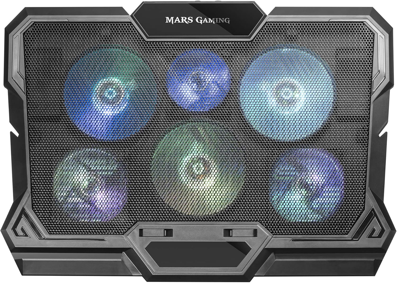 Mars Gaming MNBC4 Notebook 17.3 Inch Cooling Stand, 6 RGB Fans, USB, Black