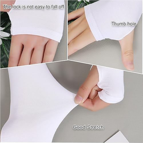 Vista 5 de Guantes Bellady para exteriores, manga larga, bloqueadores del sol, sin dedos para mujer