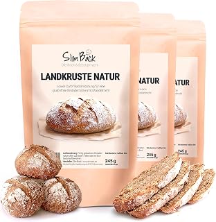 SlimBack Lower Carb Brot-Backmischung, Keto, vegan & glutenfrei, 3er Pack