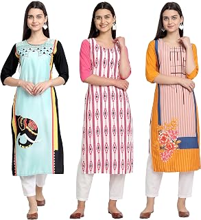 Sancom Women's Crepe Straight Kurta