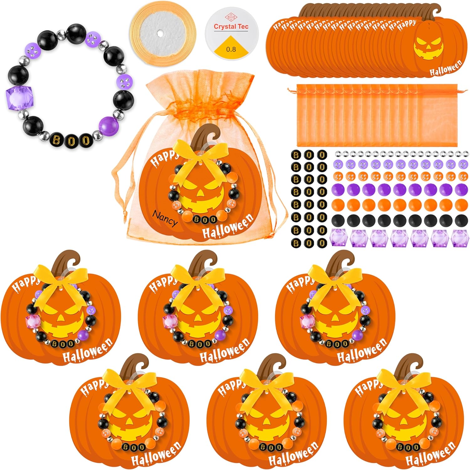 BeYumi Mom Bracelet Craft Kit - 24 Pack Mother's Day Mom Letter Heart Beads Bracelets with Heart Gift Cards and Bags DIY Thankful Craft Kit to Mothers School Classroom Party Fun Activities Ages 6-12