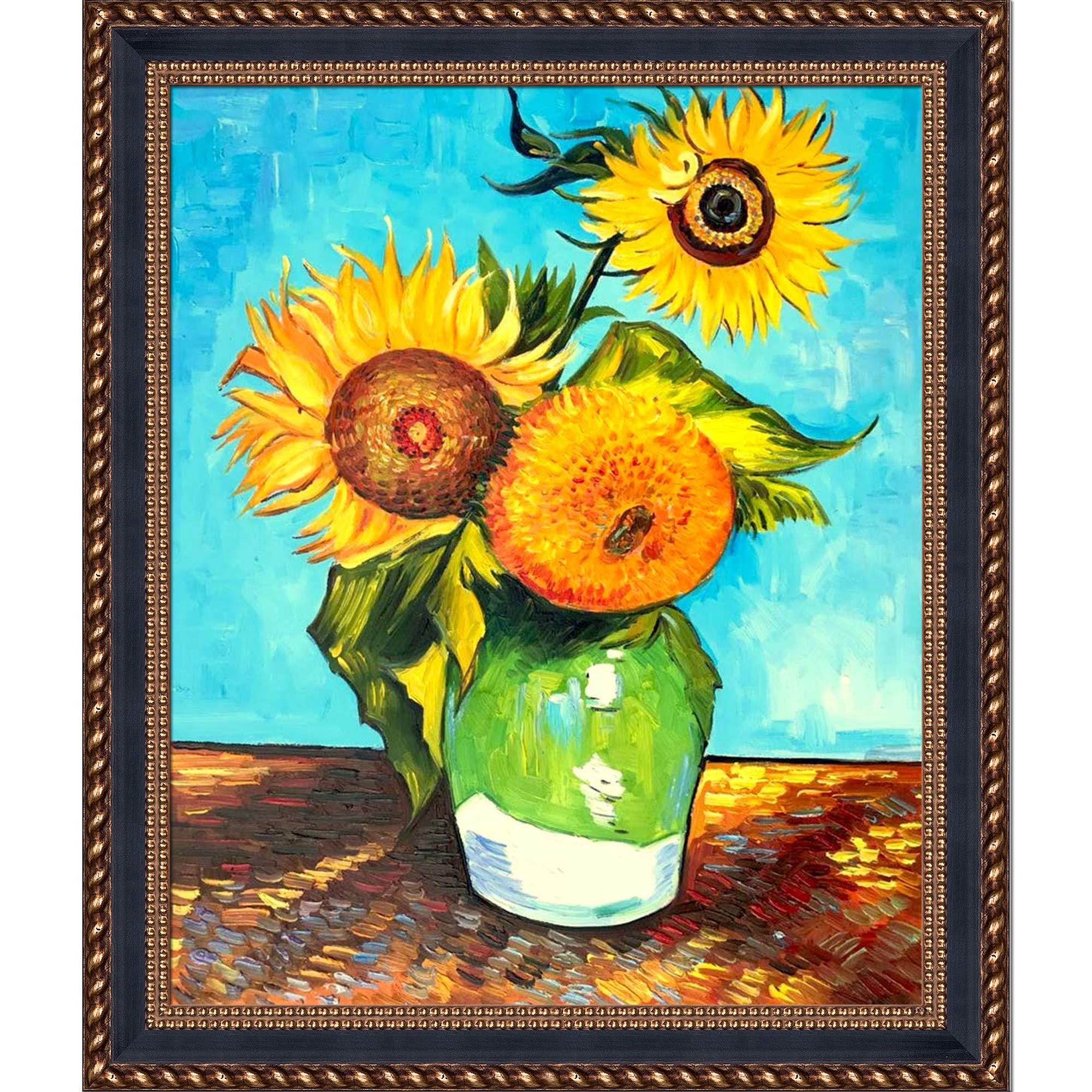 Amazon.co.jp: La Pastiche 手描き 油絵複製 ひまわり