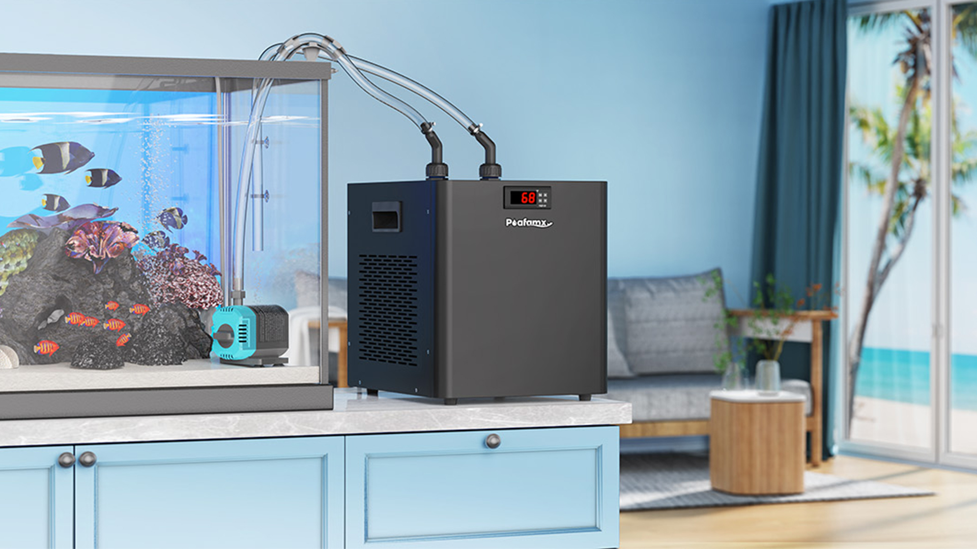 Amazon.com: Poafamx 42gal Aquarium Chiller 1/10 HP Ultra Quiet