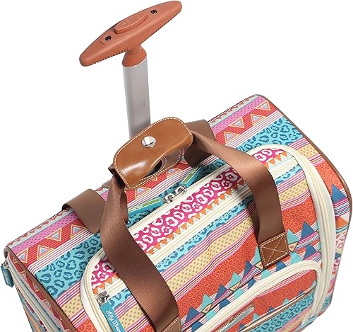 Miniatura 4 de Lily Bloom Designer - Maleta de viaje de 15 pulgadas, para viajes cortos, fin de semana, negocios, equipaje ligero, maleta de 2 ruedas giratorias,