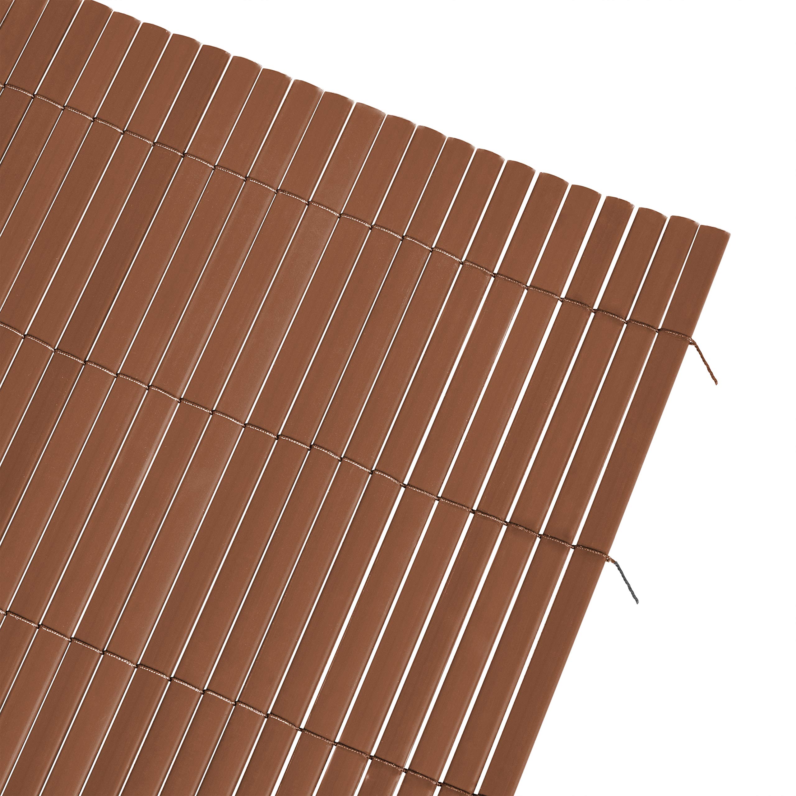 Ribelli PVC Brise-vue pour Terrasse Balcon Jardin Clôture Pare-soleil Coupe-vent, Couleur:brun, articles:Tapis de protection de la vie privée en PVC, dimension:100 x 500 cm