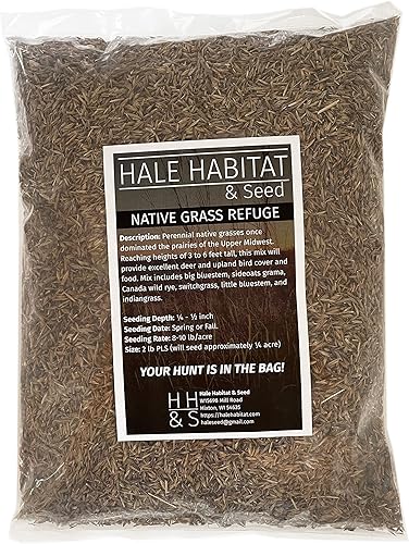 Hale Habitat & Seed Refugio de hierba nativa, cubierta de ciervos y vida silvestre, 1/4 acre