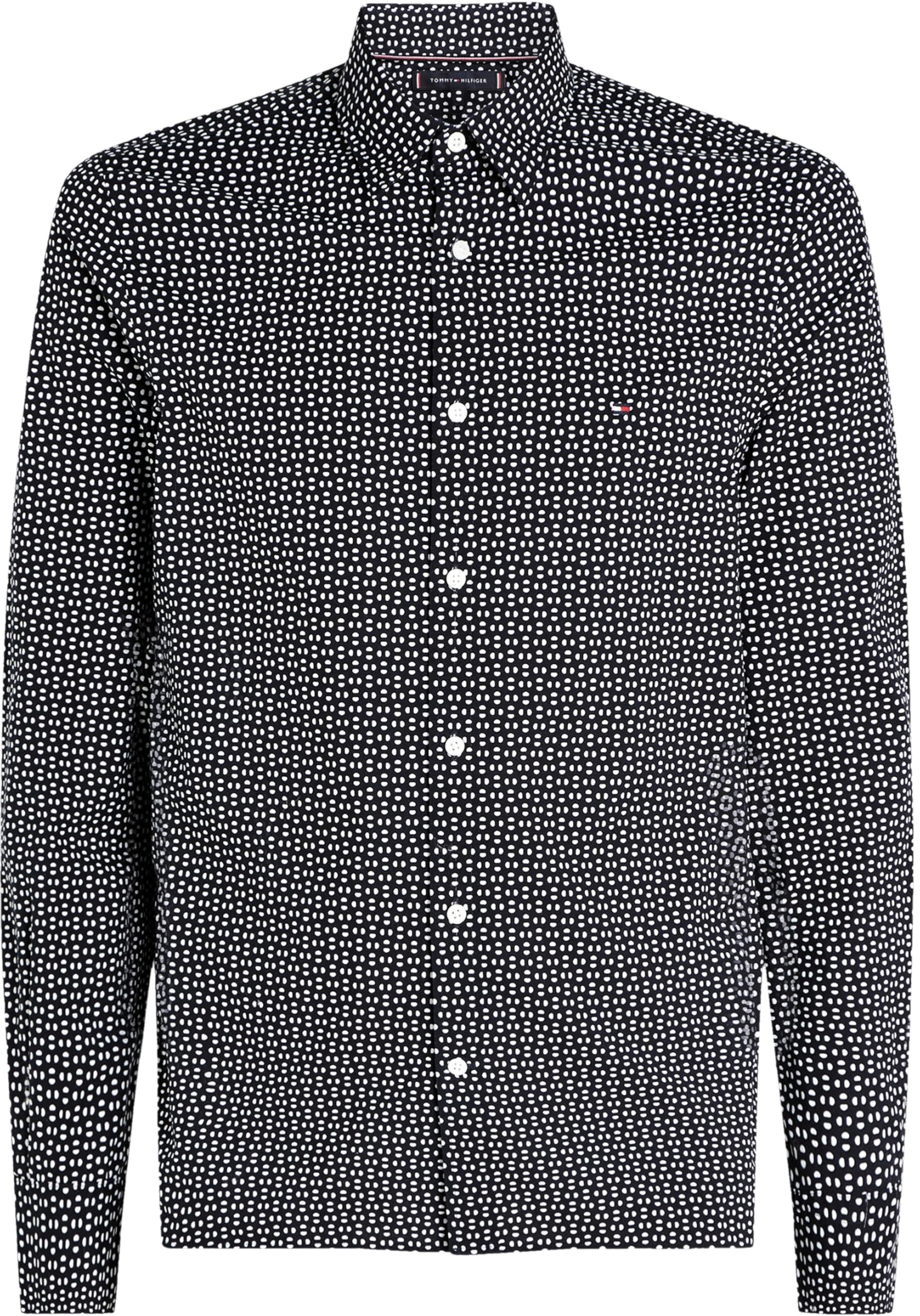 Tommy Hilfiger Camisa de Popelín Hombre Print Shirt con Botones