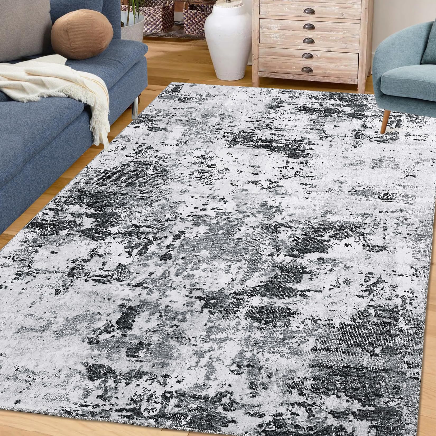RUGSREAL Washable Area Rug 