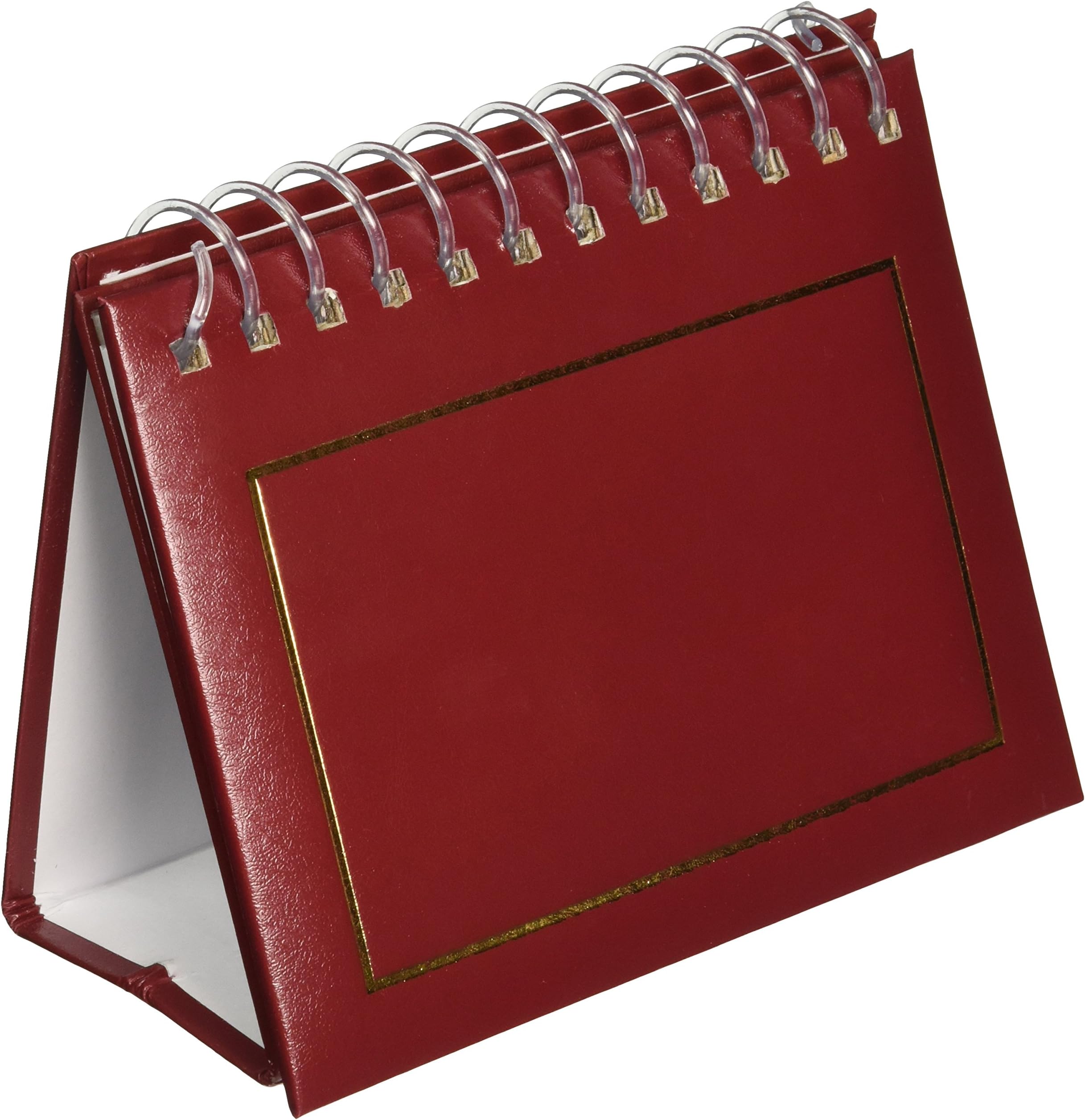 Pioneer Photo Albums 50 Pocket Spiral Bound Leatherette Mini Photo Album Easel for 4 by 6-Inch Prints, Burgundy