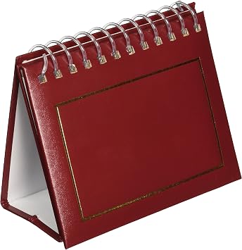 Pioneer Photo Albums 50 Pocket Spiral Bound Leatherette Mini Photo Album Easel for 4 by 6-Inch Prints, Burgundy