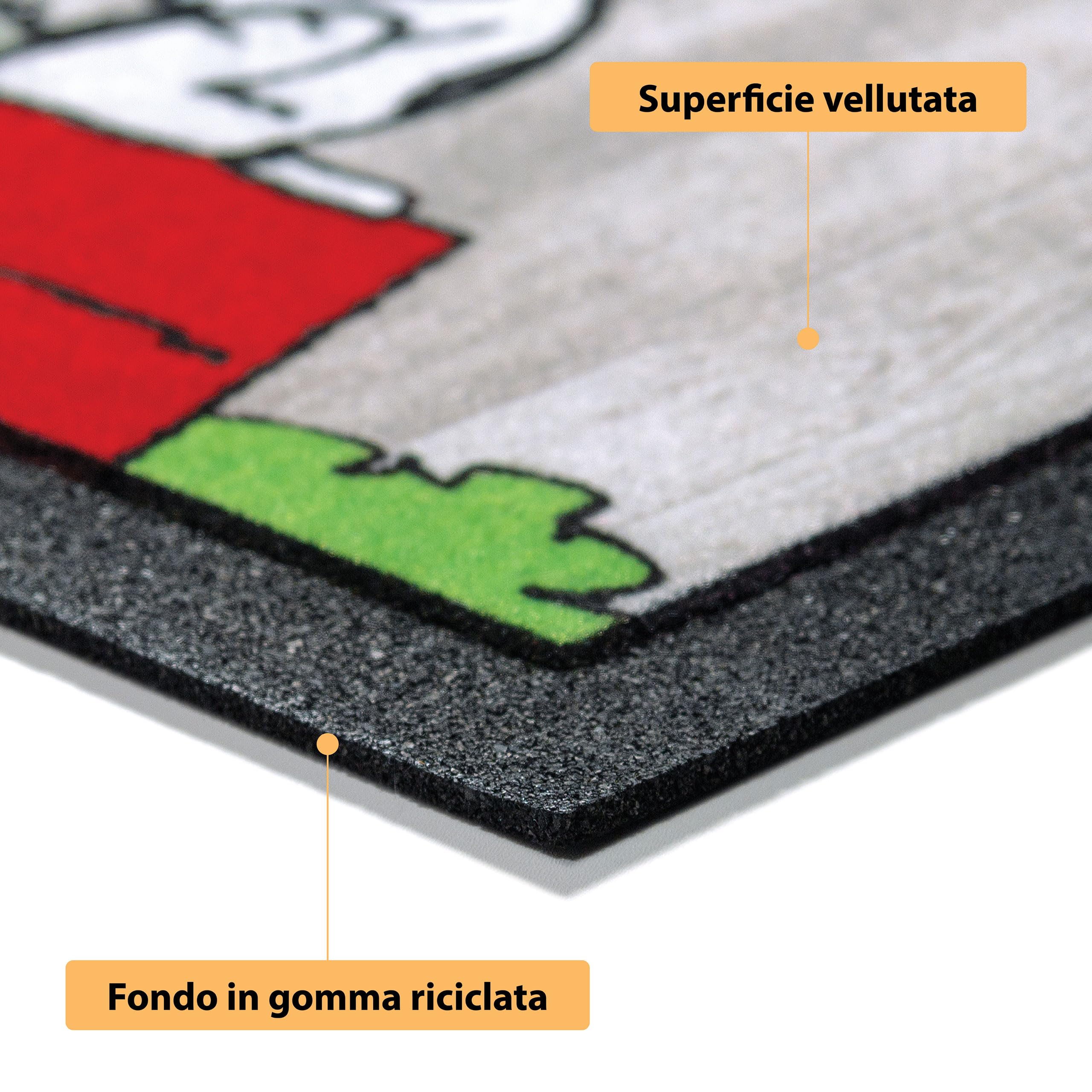 La Zerbineria Peanuts - Zerbino Personalizzato Format Mod. Snoopy Typewriter cm. 40x68 cod. 22355