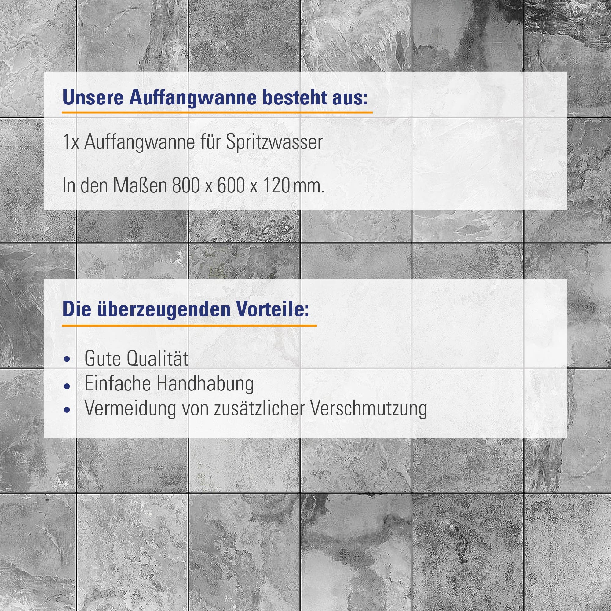 Karl Dahm Auffangwanne für Spritzwasser 800 x 600 x 120 mm I Kunststoffwanne ca. 40L nutzbar als Ölauffangwanne oder als Waschwanne I Plastikwanne & Zubehör zu den Steintrennmaschinen – 30018