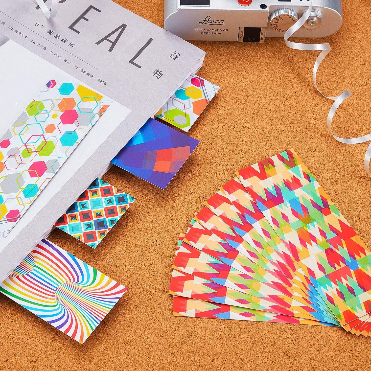 Optical Bookmarks Laminated Book Markers Creative Colored Bookmarks Reading Bookmarks for School Office Teacher Student Classroom Stationery Supply (160)