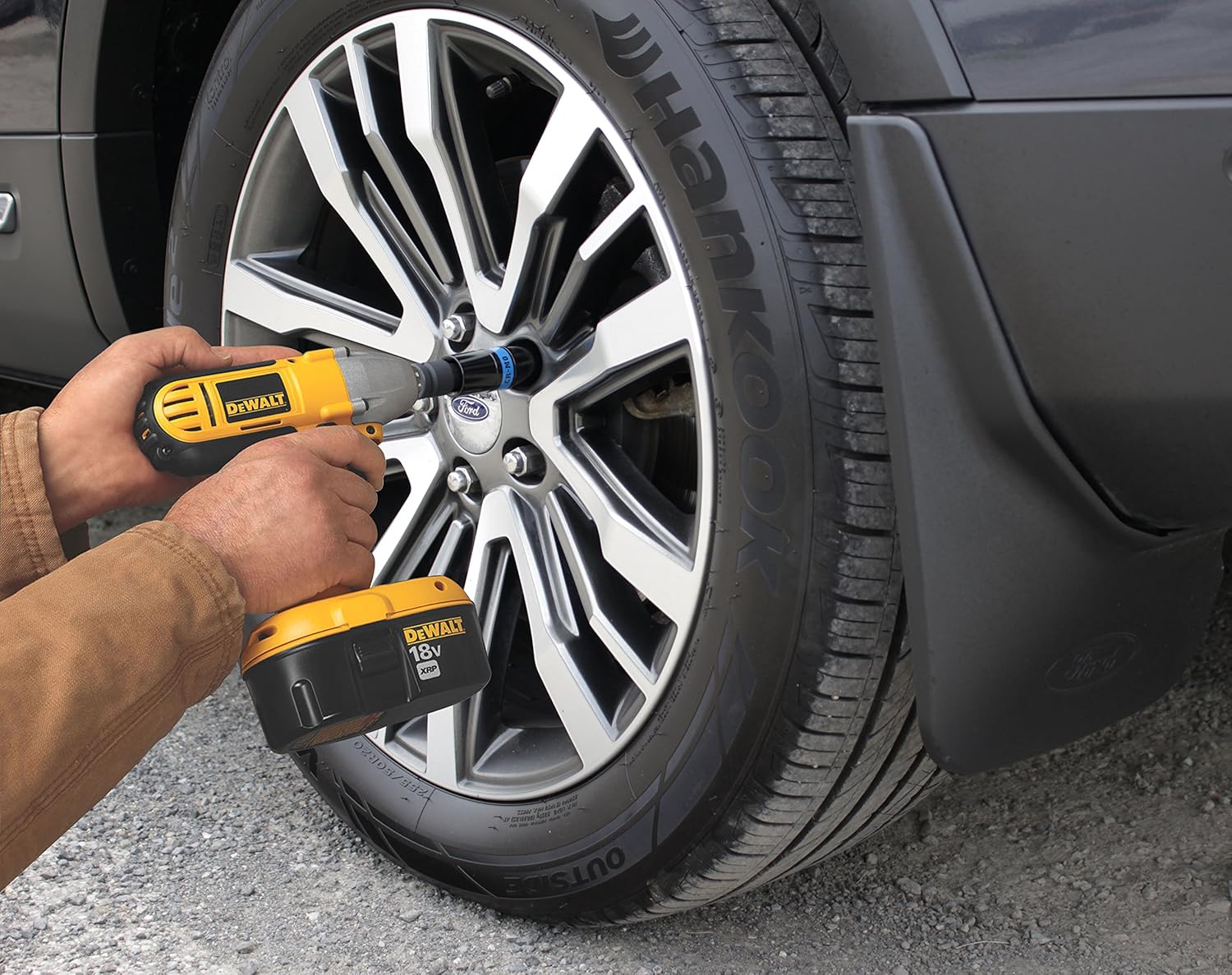 1/2” Drive Lug Nut Impact Flip Socket Set with Case | Universal 4-Piece Cr-Mo 6-Point Thin Wall Deep Inch & Metric Color Coded Tool Kit for Tires/Wheels Nuts | Sizes: 3/4,13/16,7/8”-17,19,21mm