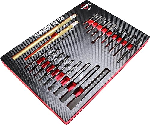 Miniatura 10 de Mayhew Pro 61044 - Kit de punzón y cincel, 14 piezas, color negro