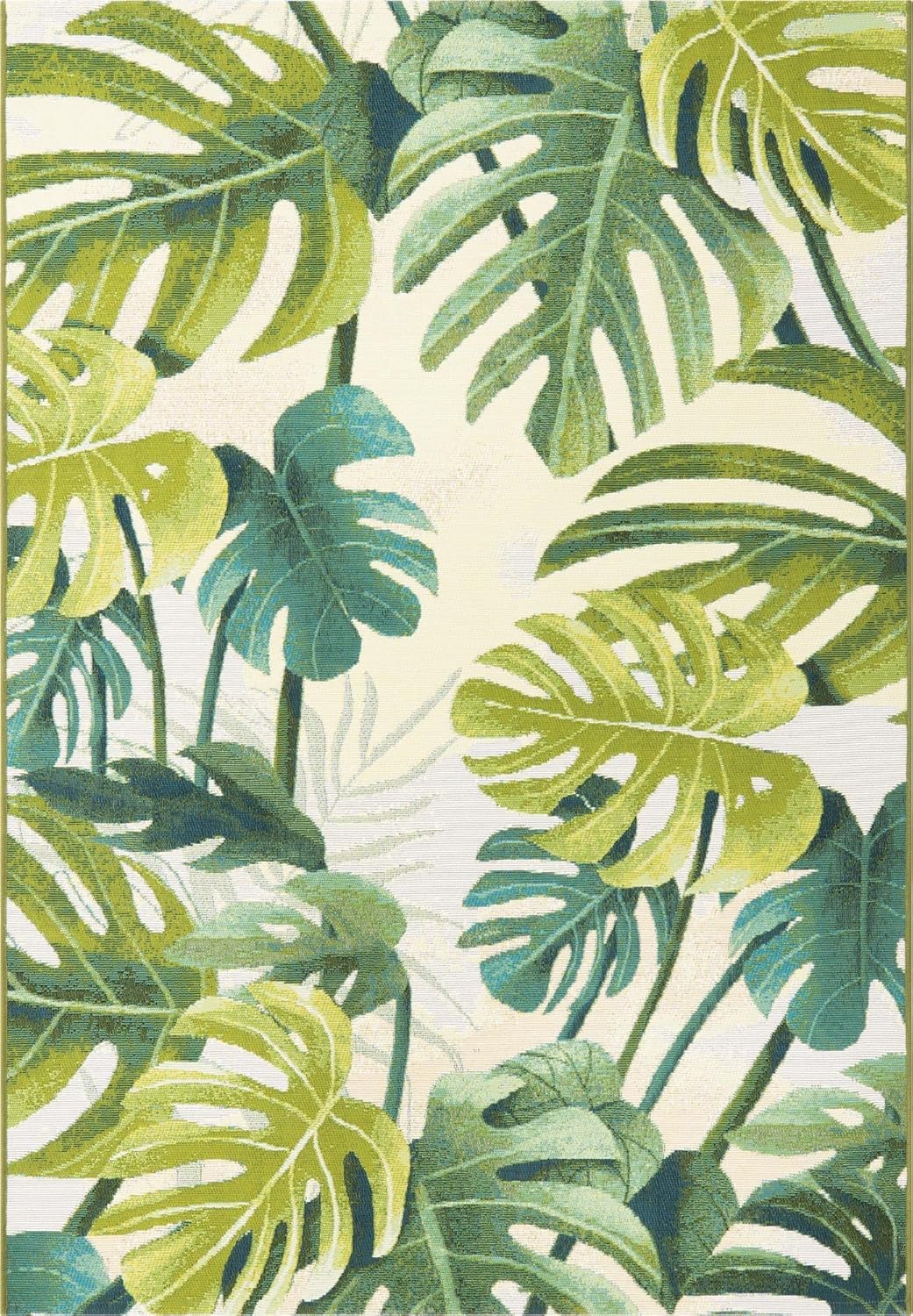 Unique Loom Outdoor Botanical Collection Area Rug - Longwood (3' 3" x 5' 3" Rectangle, Green/ Olive)