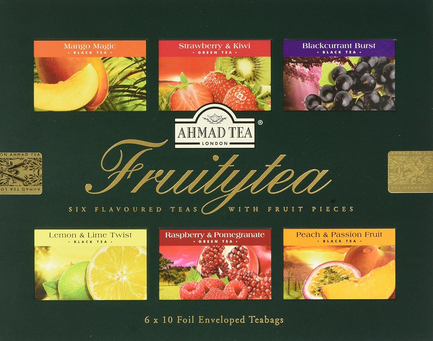 Ahmad Tea Fruit Tea Selection Pack Fruity Black teas, Fruity Green
