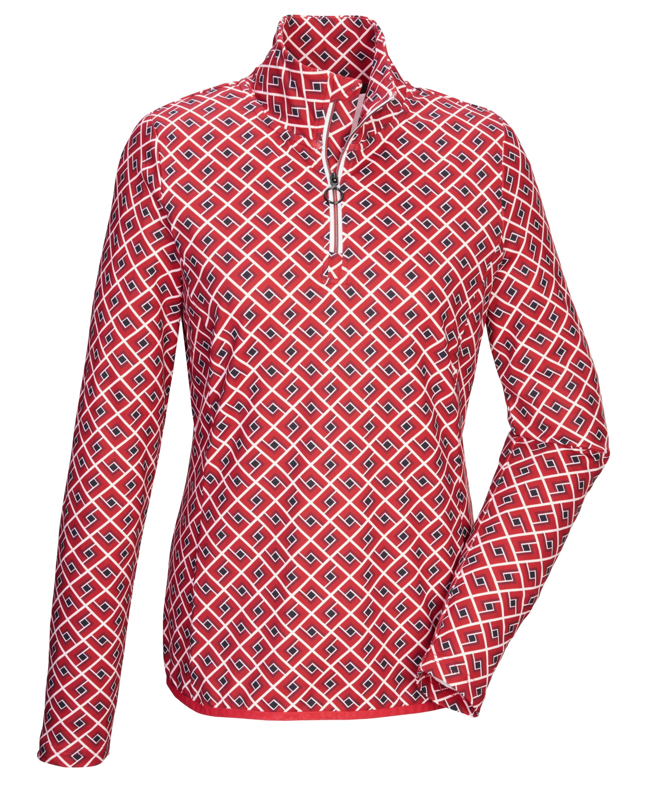 Killtec Damen Powerstretchshirt/Midlayer mit Stehkragen und Reißverschluss