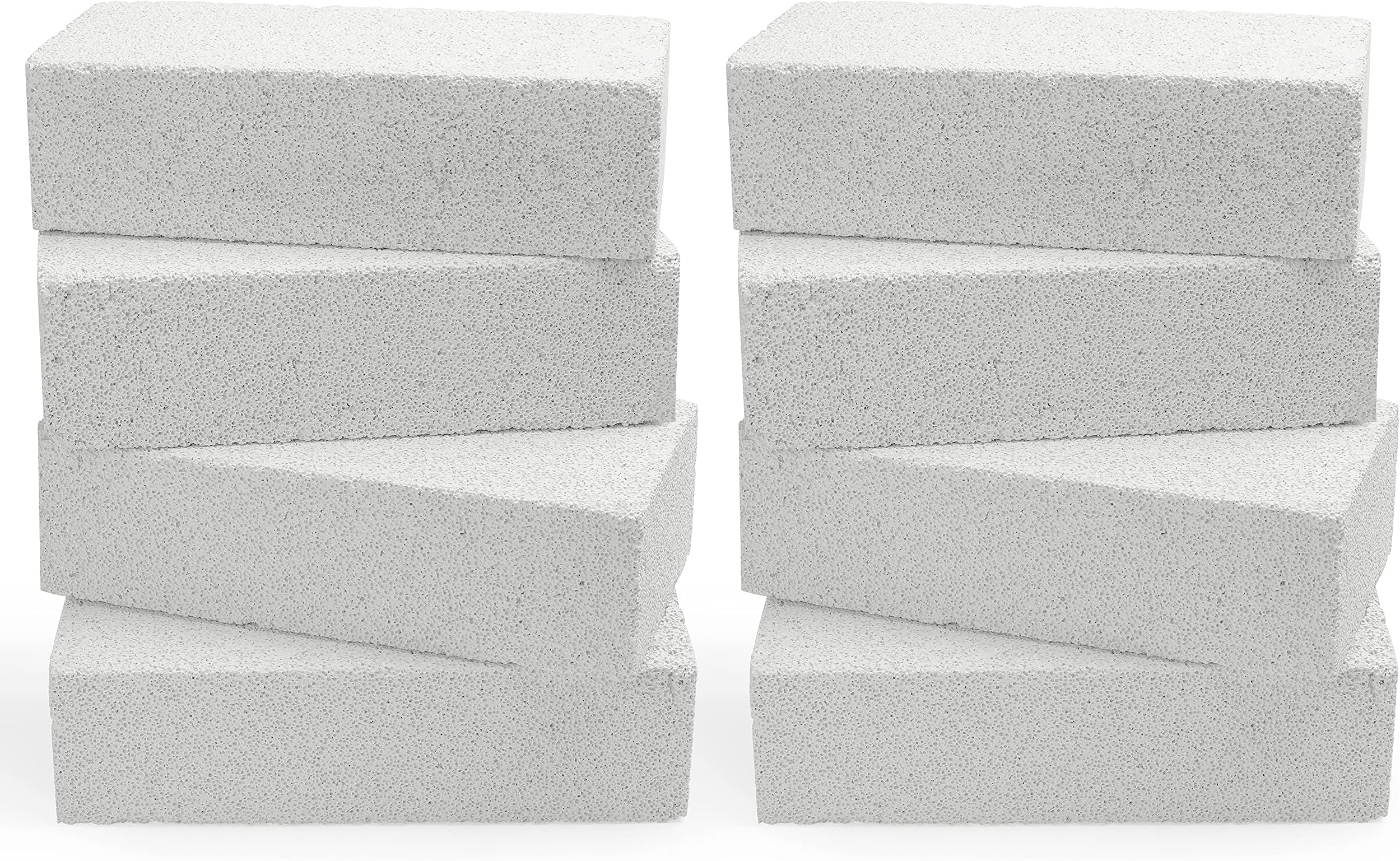 Insulating Fire Bricks for Blacksmith, Forges, Heating Oven Kilns and Fireplaces 9x4.5x2.5 inch (8 White)