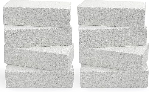 Ladrillos de fuego aislantes para herrero, forjas, hornos de calefacción y chimeneas de 9 x 4.5 x 2.5 pulgadas, paquete de 8