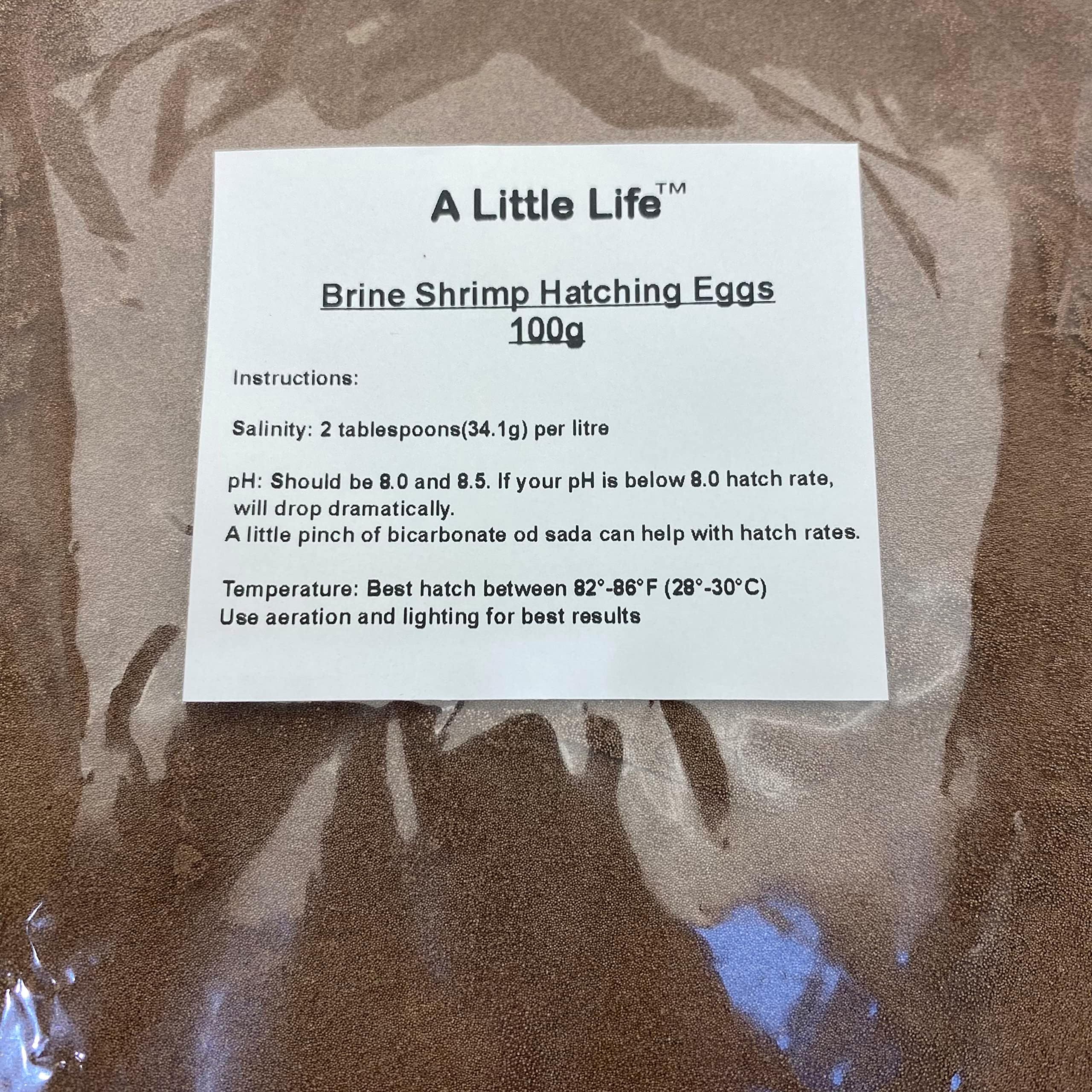 Sanders Artemia eieren Great Salt Lake, Premium Brine Shrimp, 95% Premium uitkomstpercentage (50 Gr