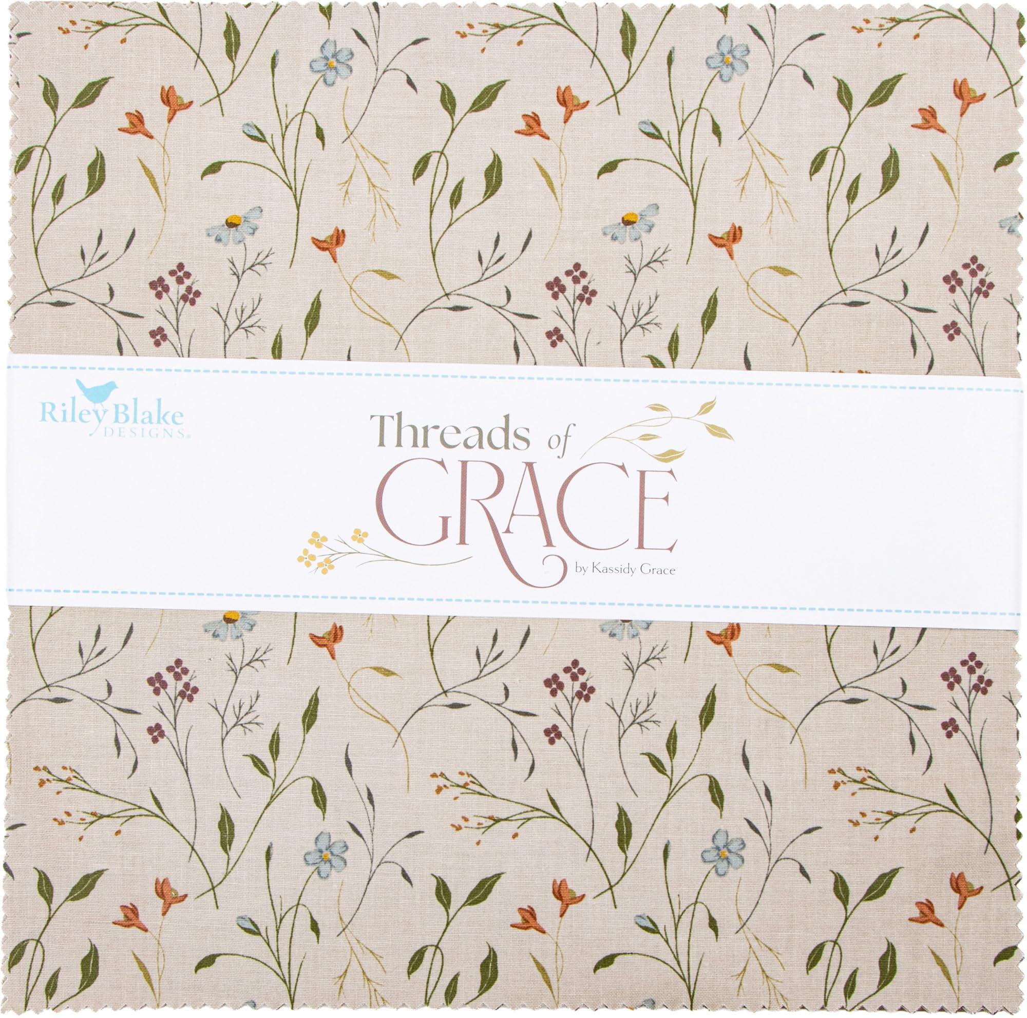 Kassidy Grace Threads of Grace 10" Stacker 42 10-inch Squares Layer Cake Riley Blake 10-16820-42