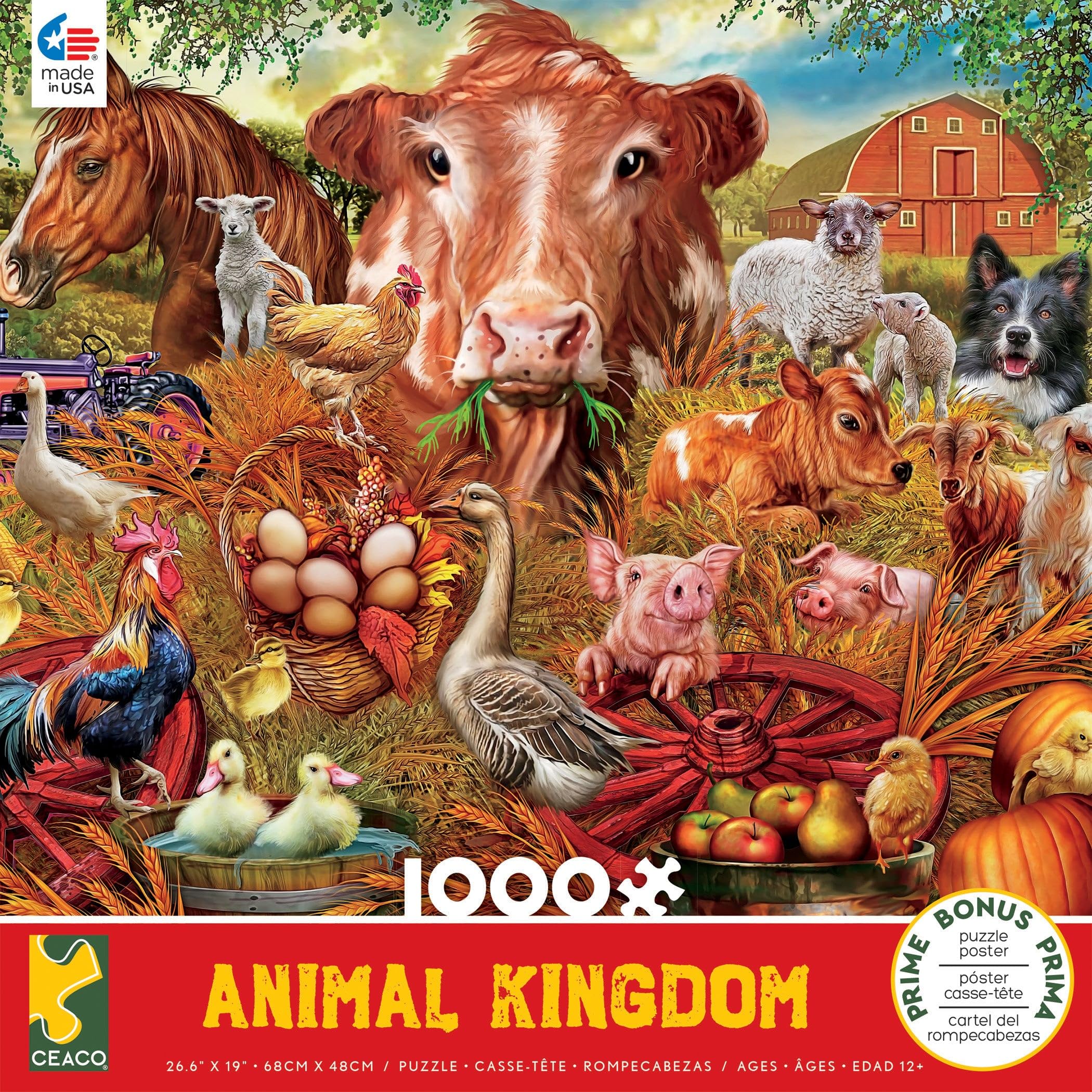 Ceaco - Animal Kingdom - Farm - 1000 Piece Jigsaw Puzzle