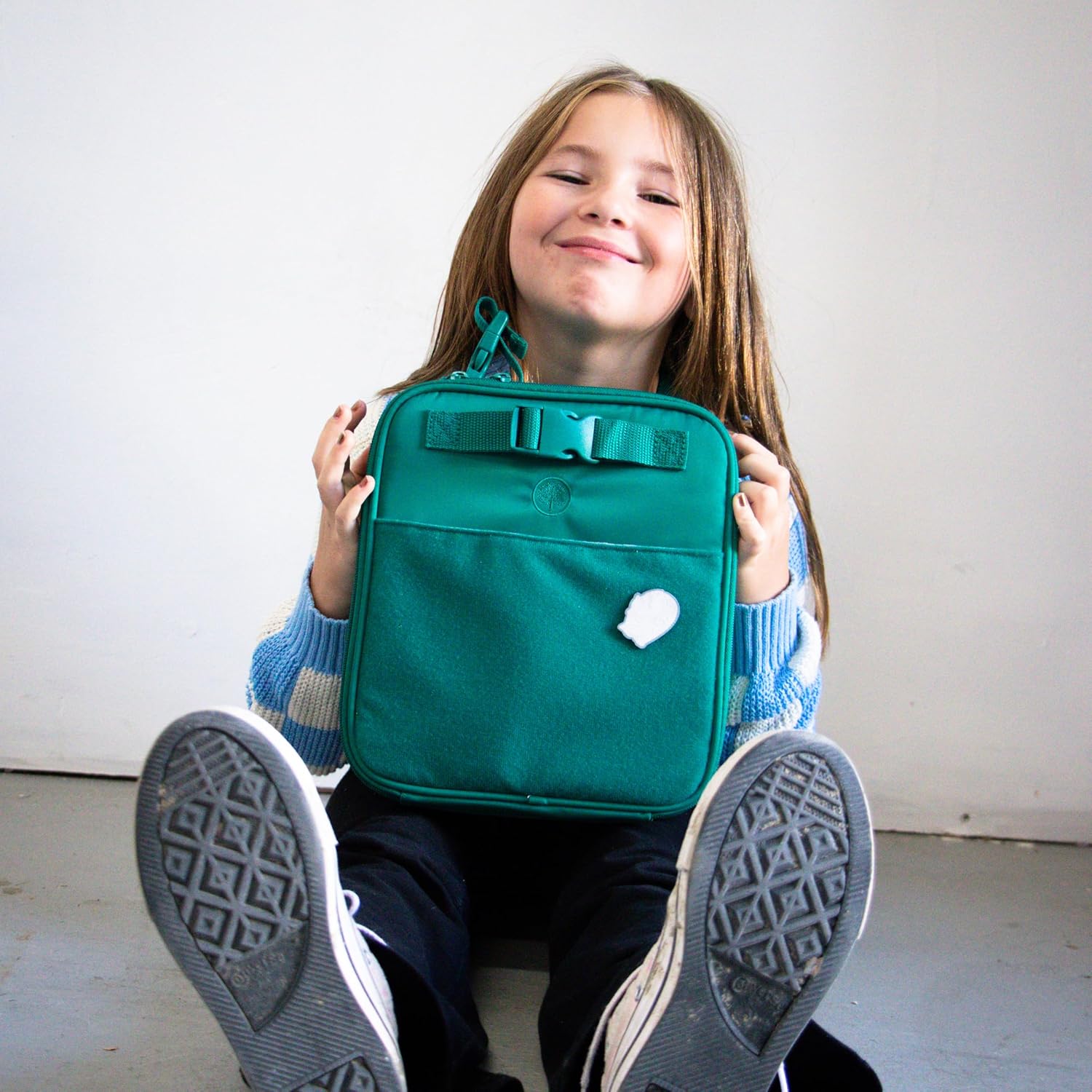 Parker Kids Co. Kids Insulated Lunch Box, Customizable Lunch Bag: Peacock image 2