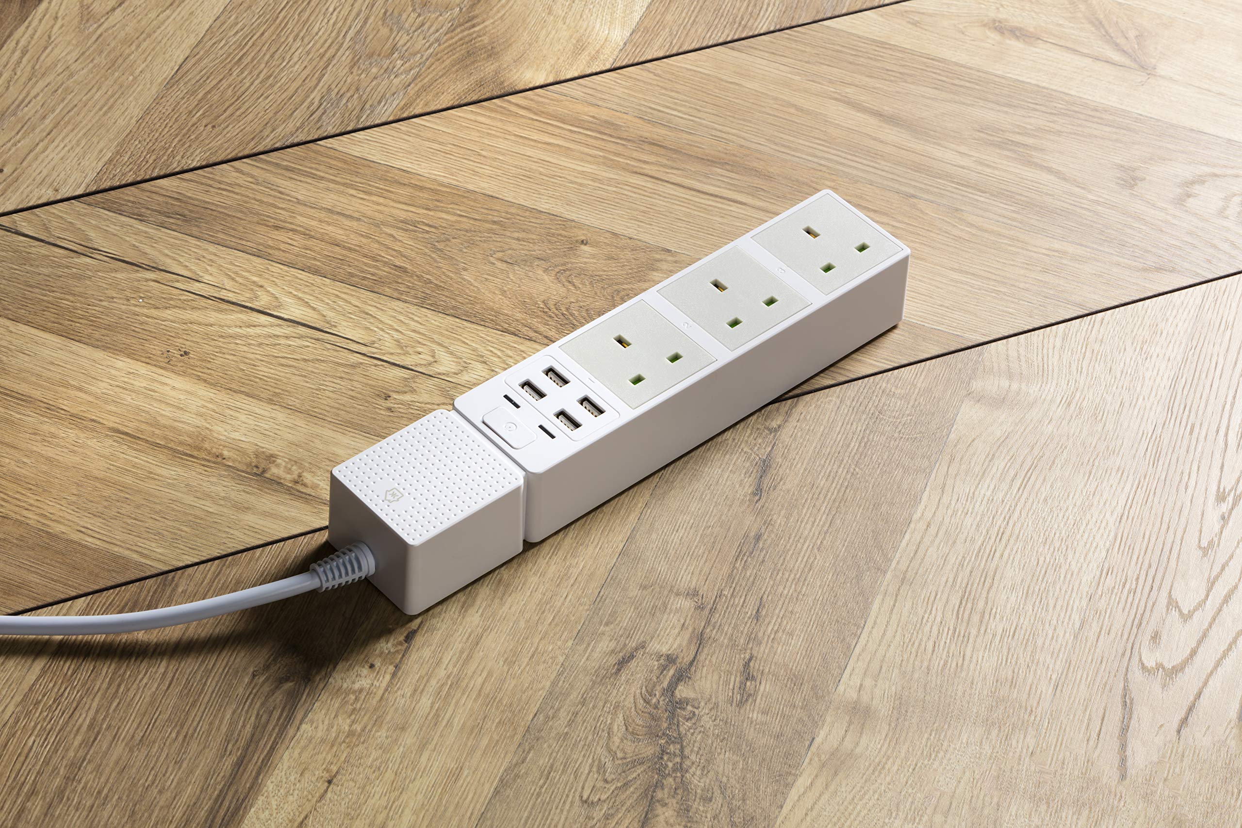 Knightsbridge Smart Extension Lead - Certified Works with Amazon Alexa & Google Assistant, No Hub Required