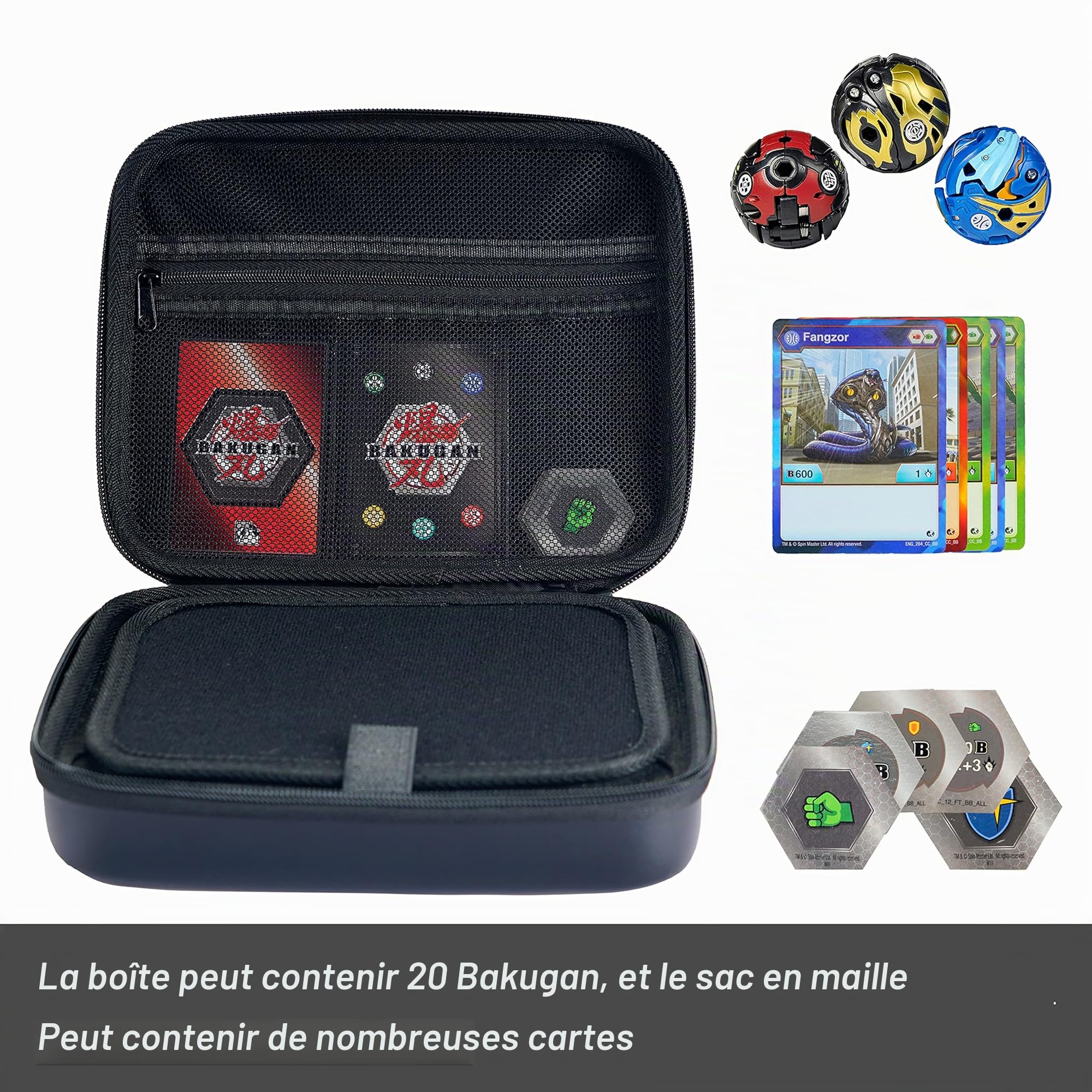 Boîte de Rangement pour Jouets Bakugan, Mallette Rigide en EVA avec Mousse