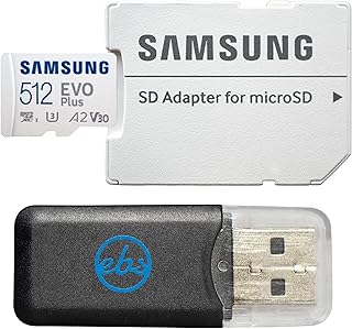 Samsung Evo Plus 512GB MicroSD Memory Card & Adapter Works with GoPro Hero 9 Black (Hero9) 4K UHD, UHS-I, U1, Speed Class 10, SDXC (MB-MC512KA) Bundle with 1 Everything But Stromboli Micro Card Reader