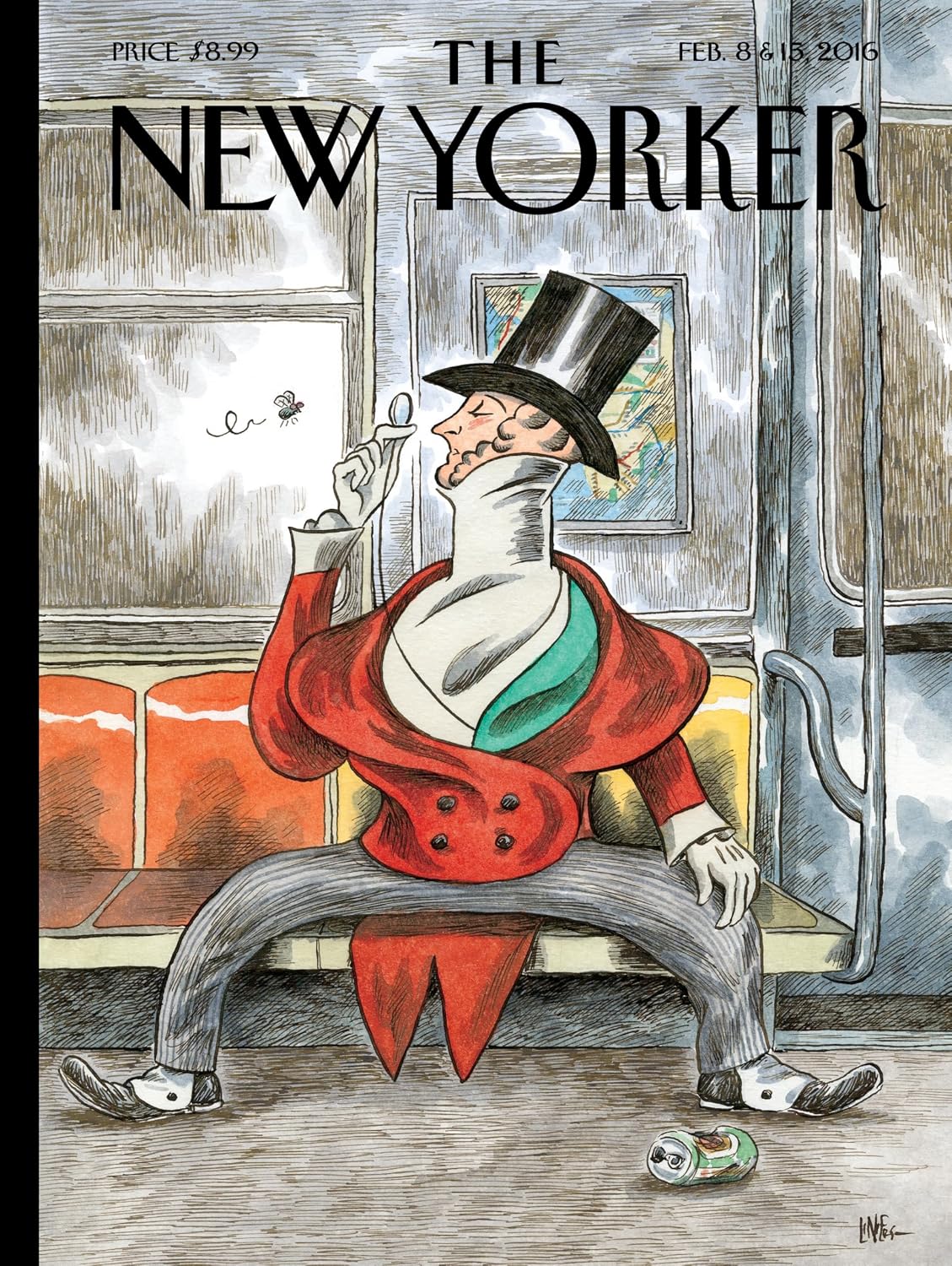 New York Puzzle Company - New Yorker Eustace Spreads Out - 1000 Piece Jigsaw Puzzle for Adults by Liniers image 2