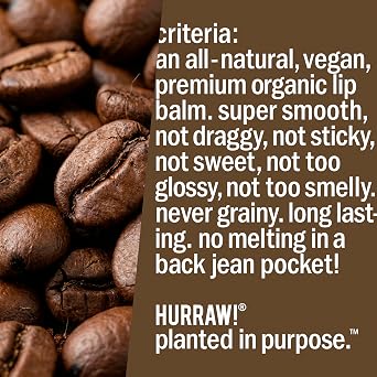 Hurraw Coffee Bean Lip Balm/Kahve 4.8 gr
